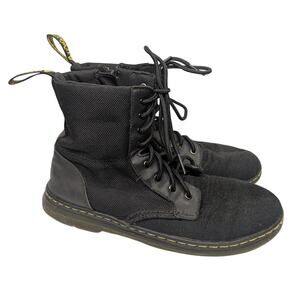 Dr Martens Black Junior Combs Extra Tough Poly Casual Boots Boy Size 6 Girl 7